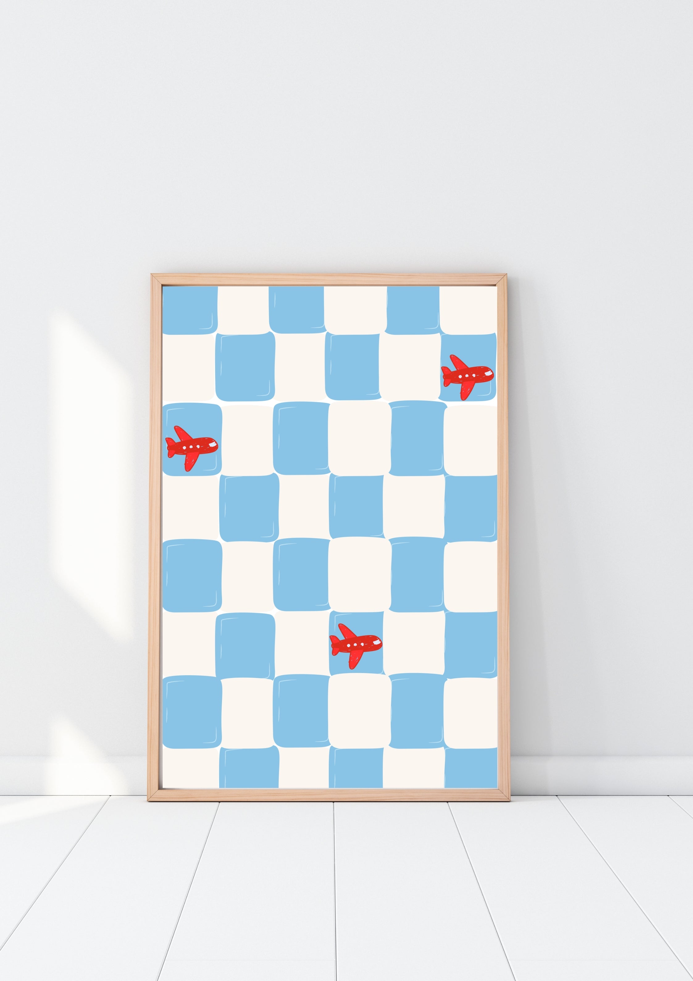CHECKERED AIRPLANE PRINT | POSTER